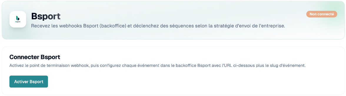 Carte Connecter Bsport