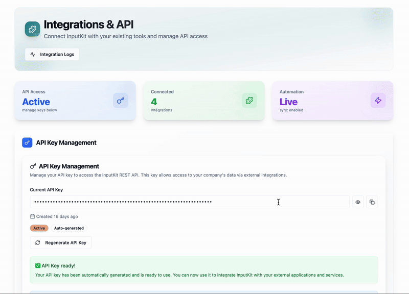 Scroll down the page and click Add an integration.