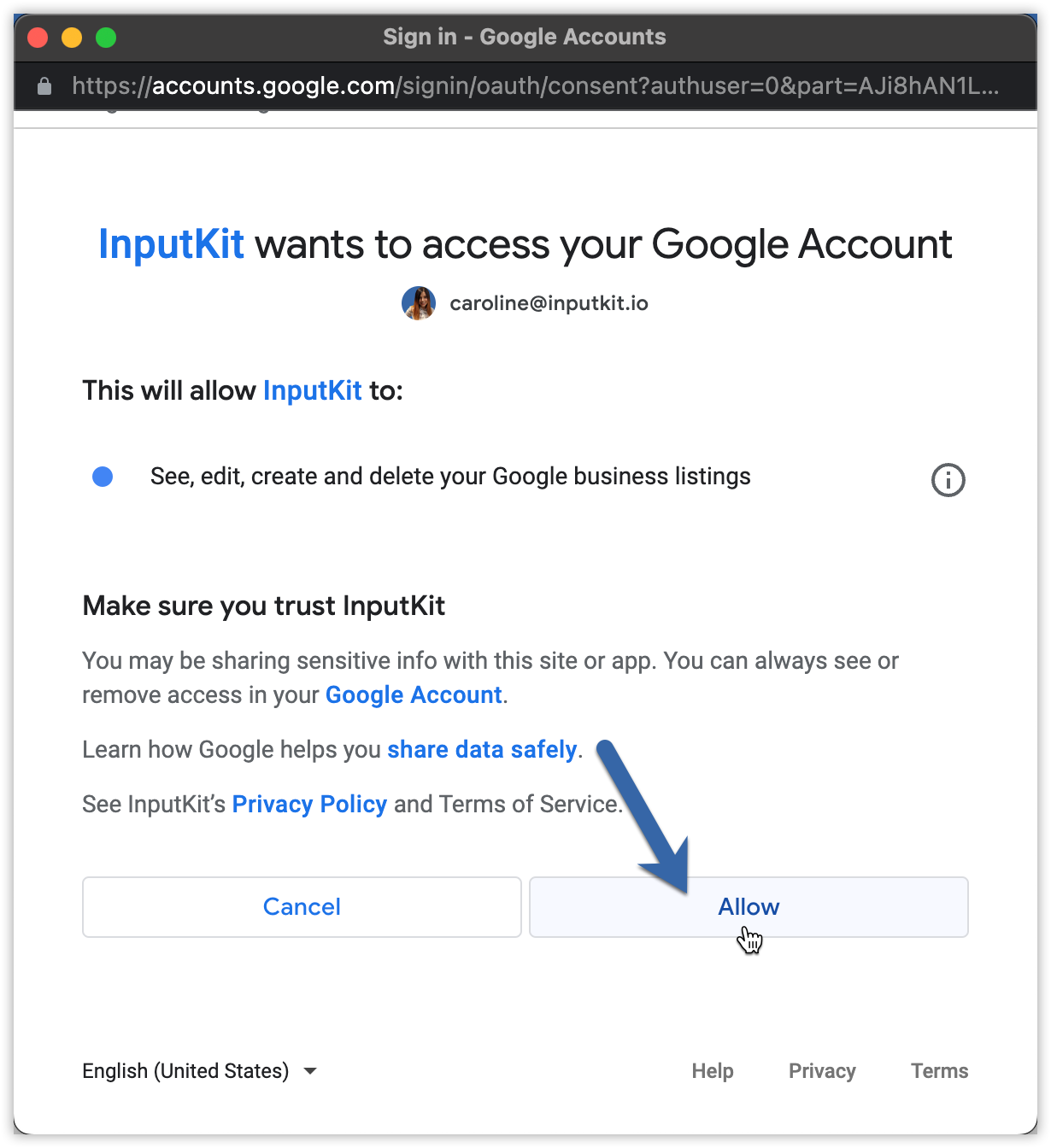 Click Authorize to complete the connection.
