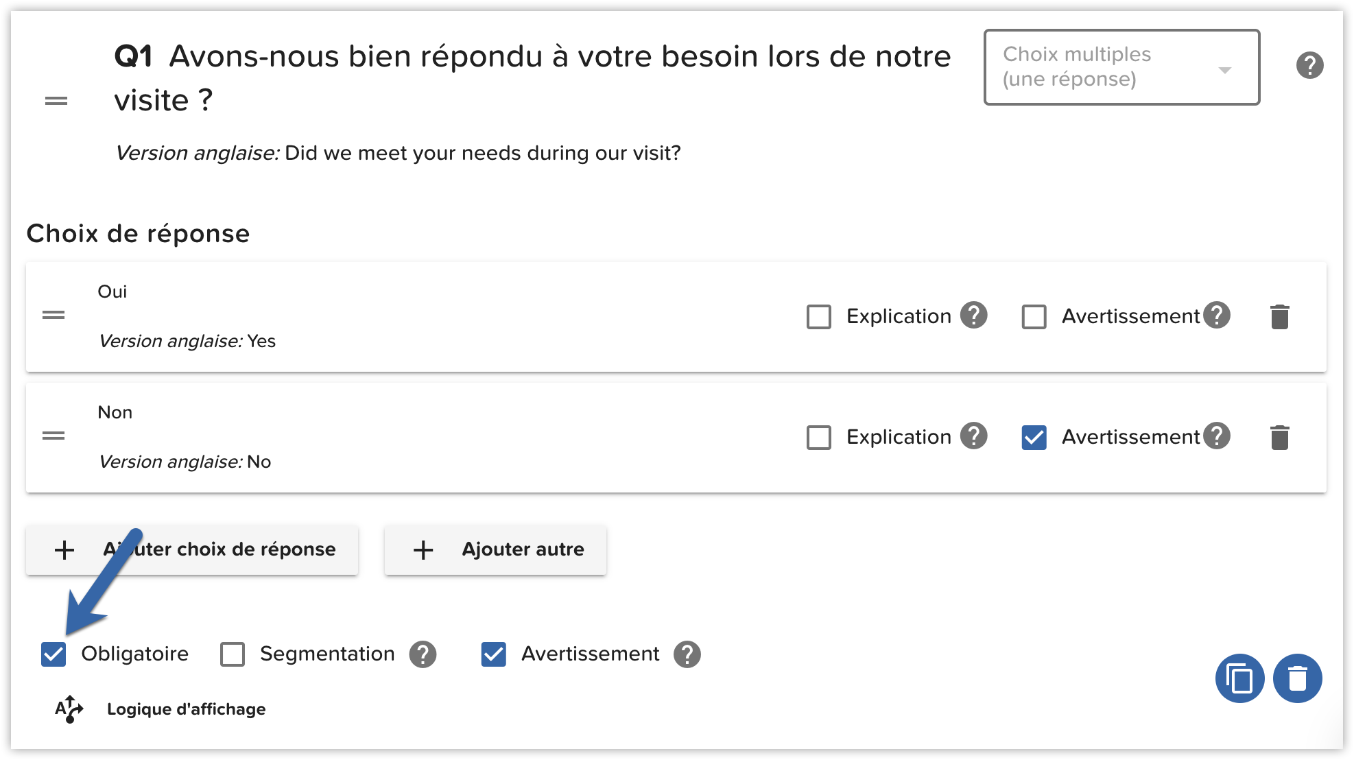 Option obligatoire