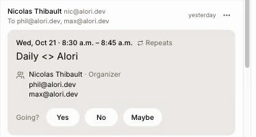 The Yes, No and Maybe buttons