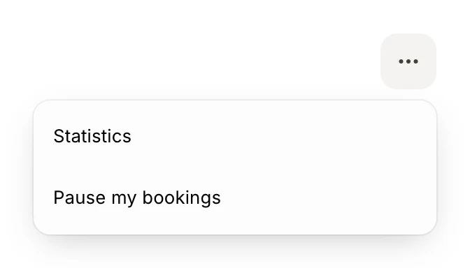 The ⋯ menu with Statistics