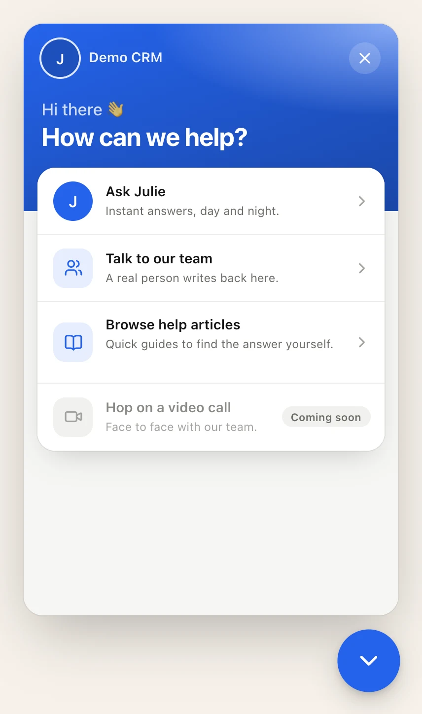 The chat bubble on the other website