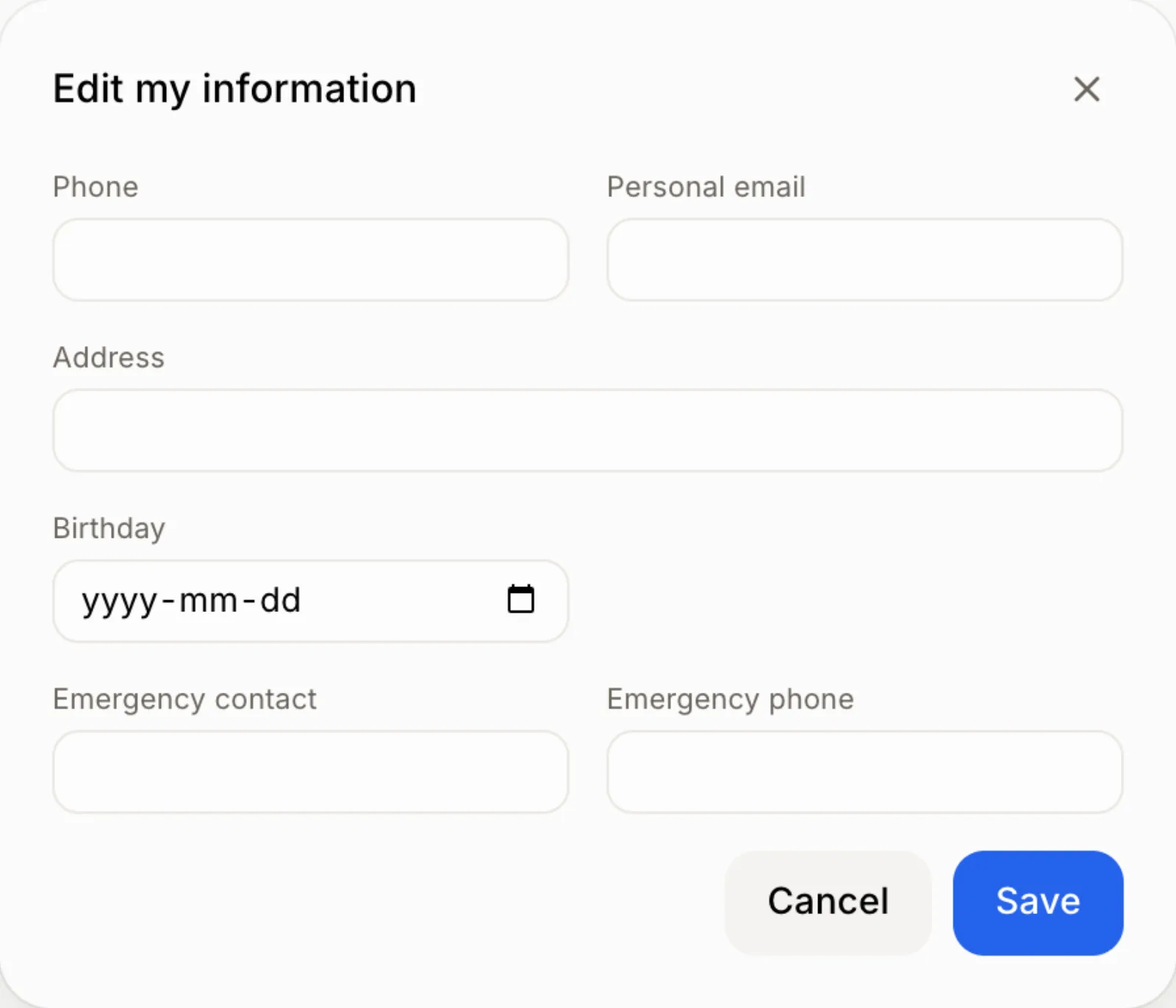 Edit my information