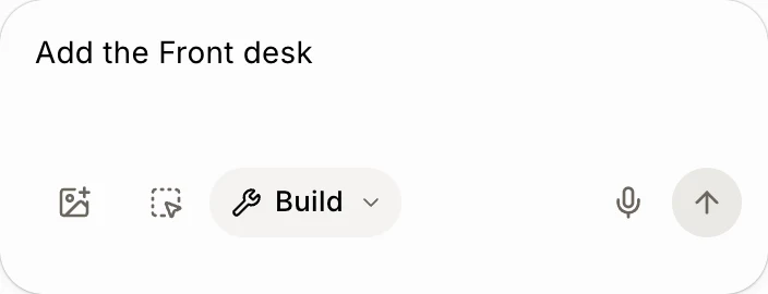 Asking Alori to add the Front desk
