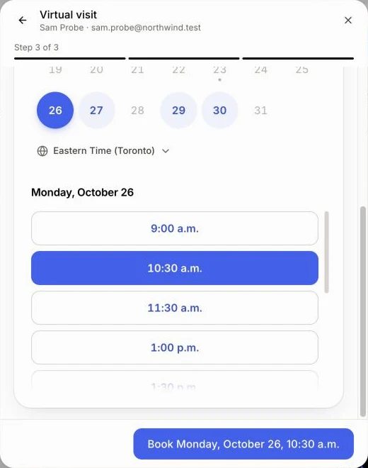 Free times and the Book button