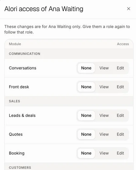 The Remove dialog with Keep them and Remove user