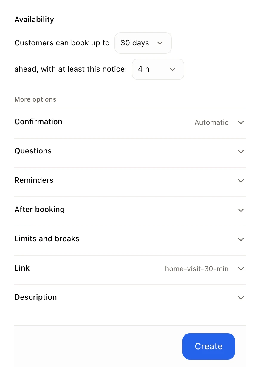 The link editor with its sections