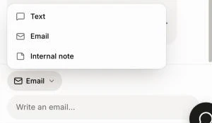The channel pill with Email picked