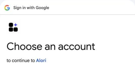 Google's screen asking for access